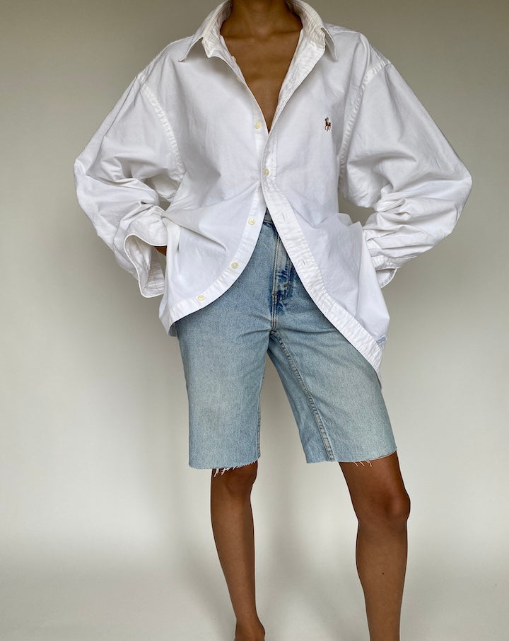 VINTAGE OVERSIZED WHITE RALPH LAUREN SHIRT 848