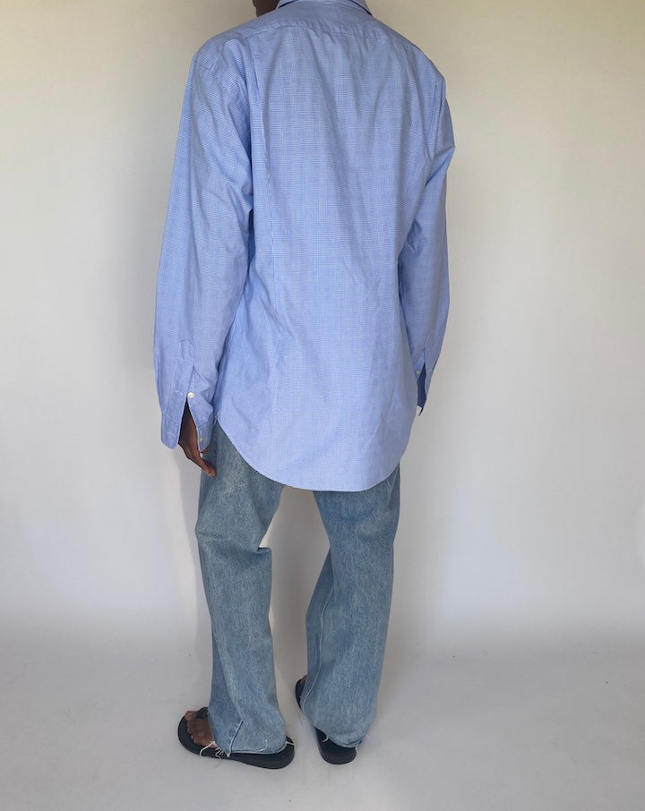 VINTAGE BLUE CHECKED RALPH LAUREN SHIRT 3741