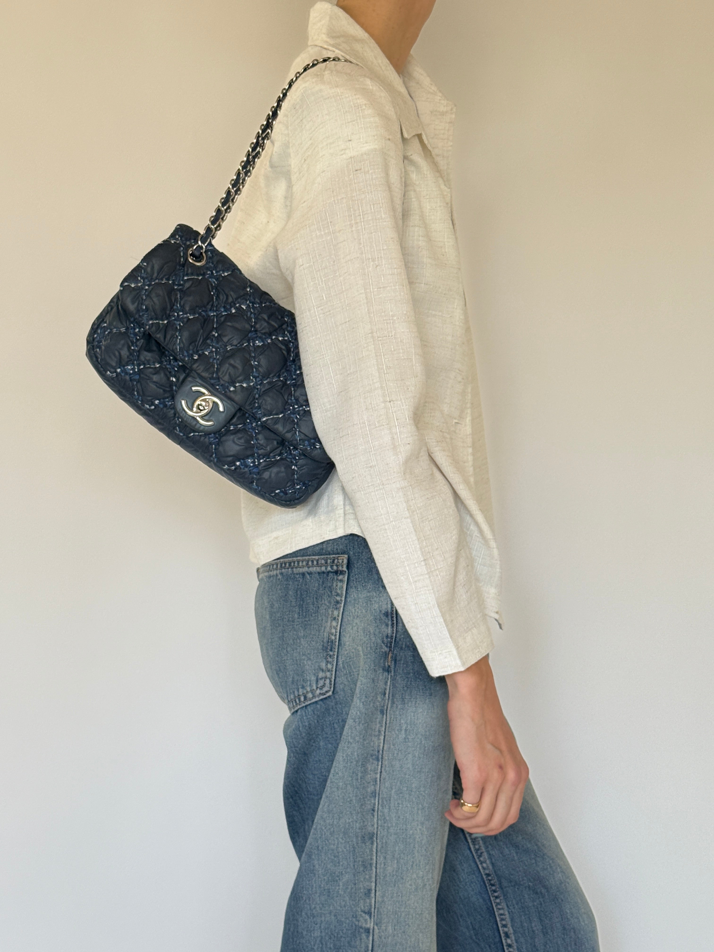 Vintage ivory textured cropped jacket side view