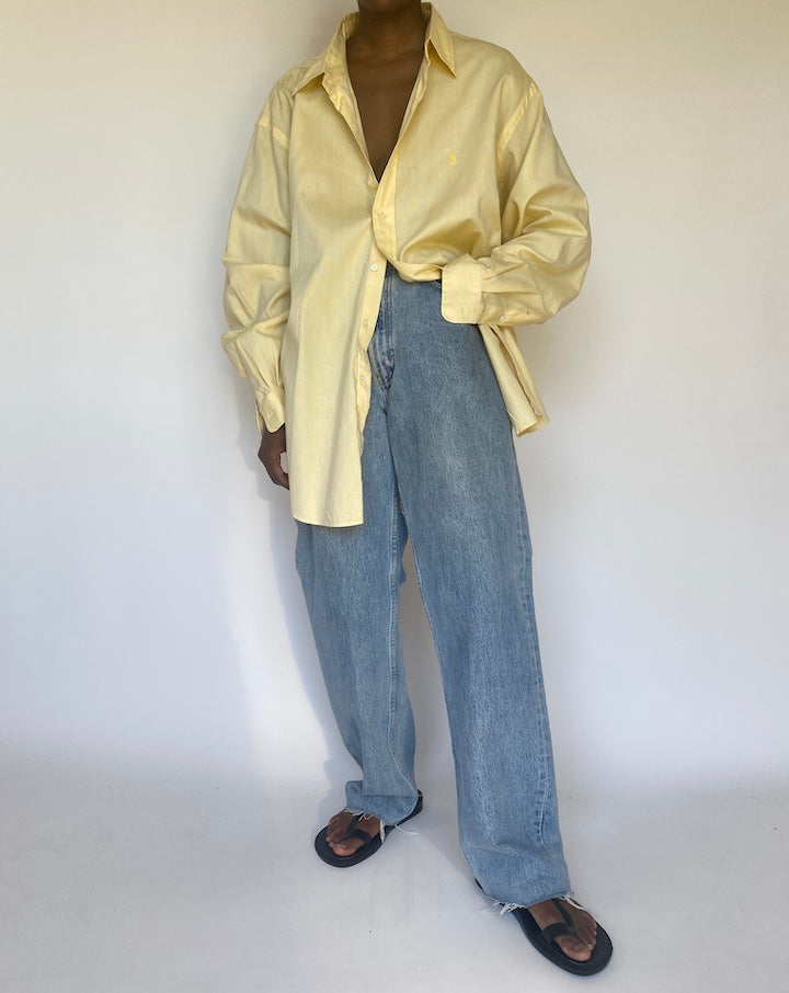 VINTAGE YELLOW RALPH LAUREN SHIRT 3744
