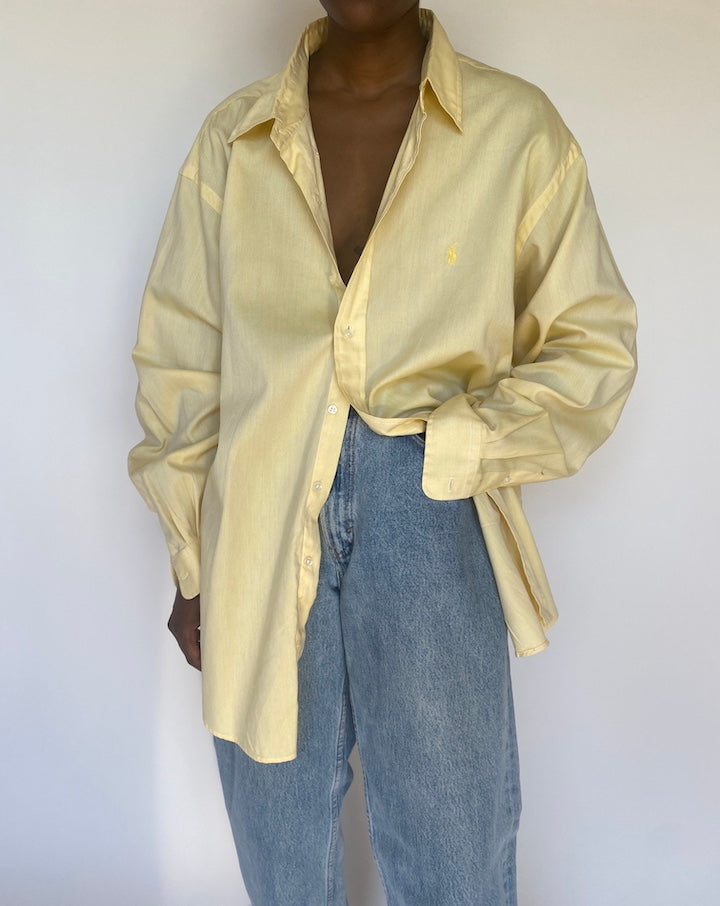 VINTAGE YELLOW RALPH LAUREN SHIRT 3744