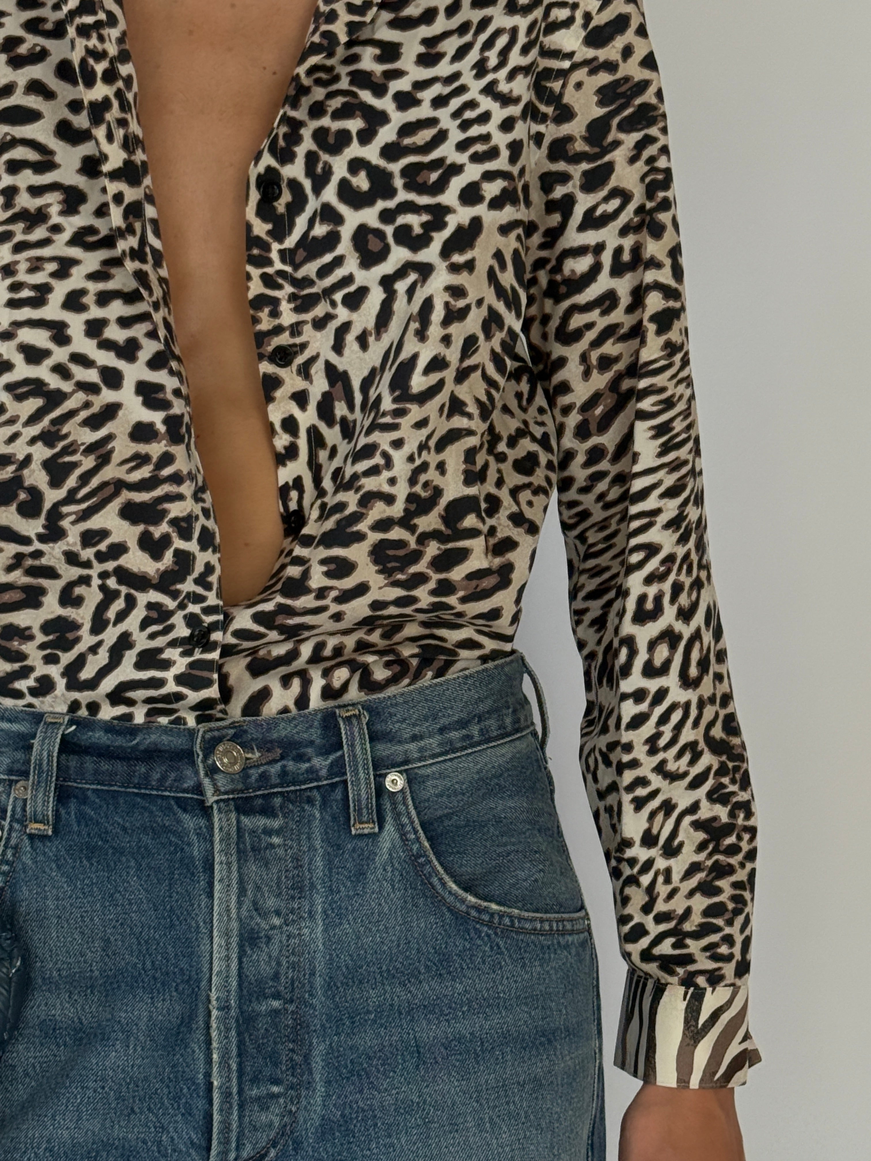 Vintage Animal Print Blouse 6560