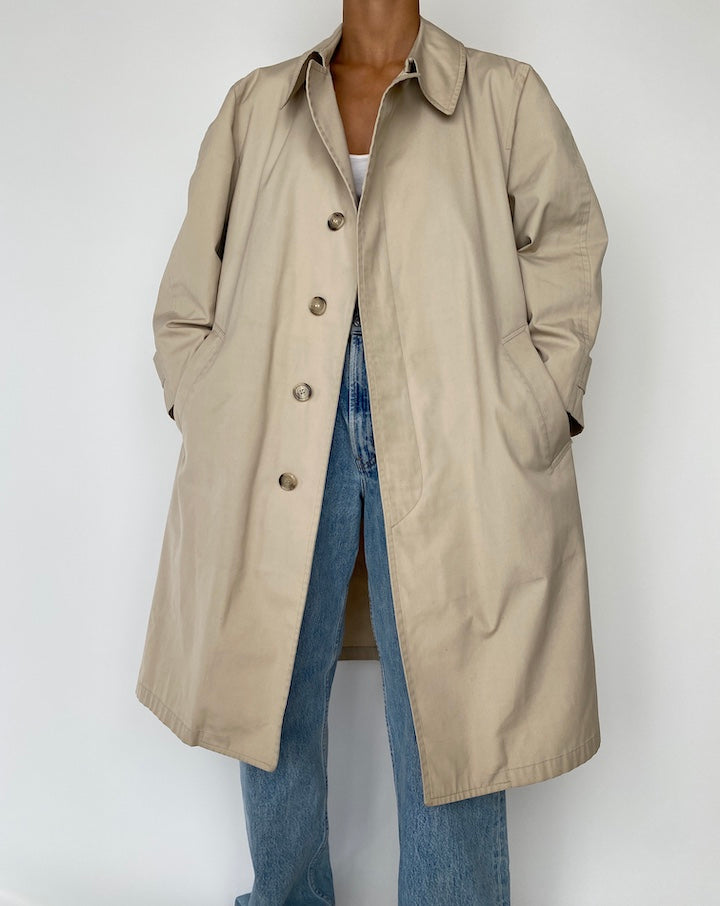 VINTAGE BEIGE LONG COAT 2728