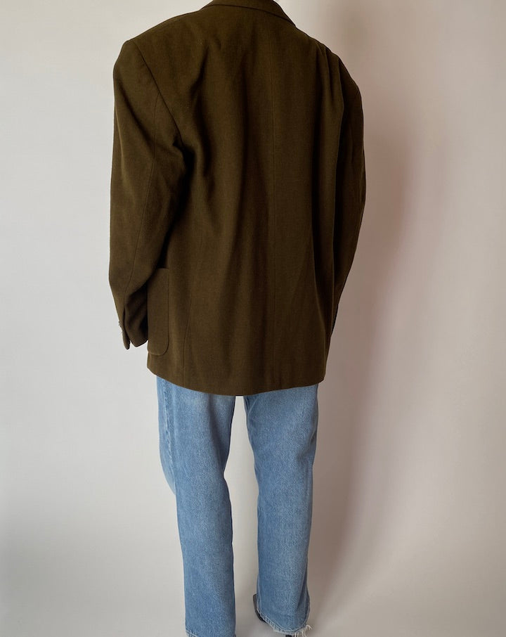 VINTAGE OVERSIZED DARK GREEN BLAZER 4199