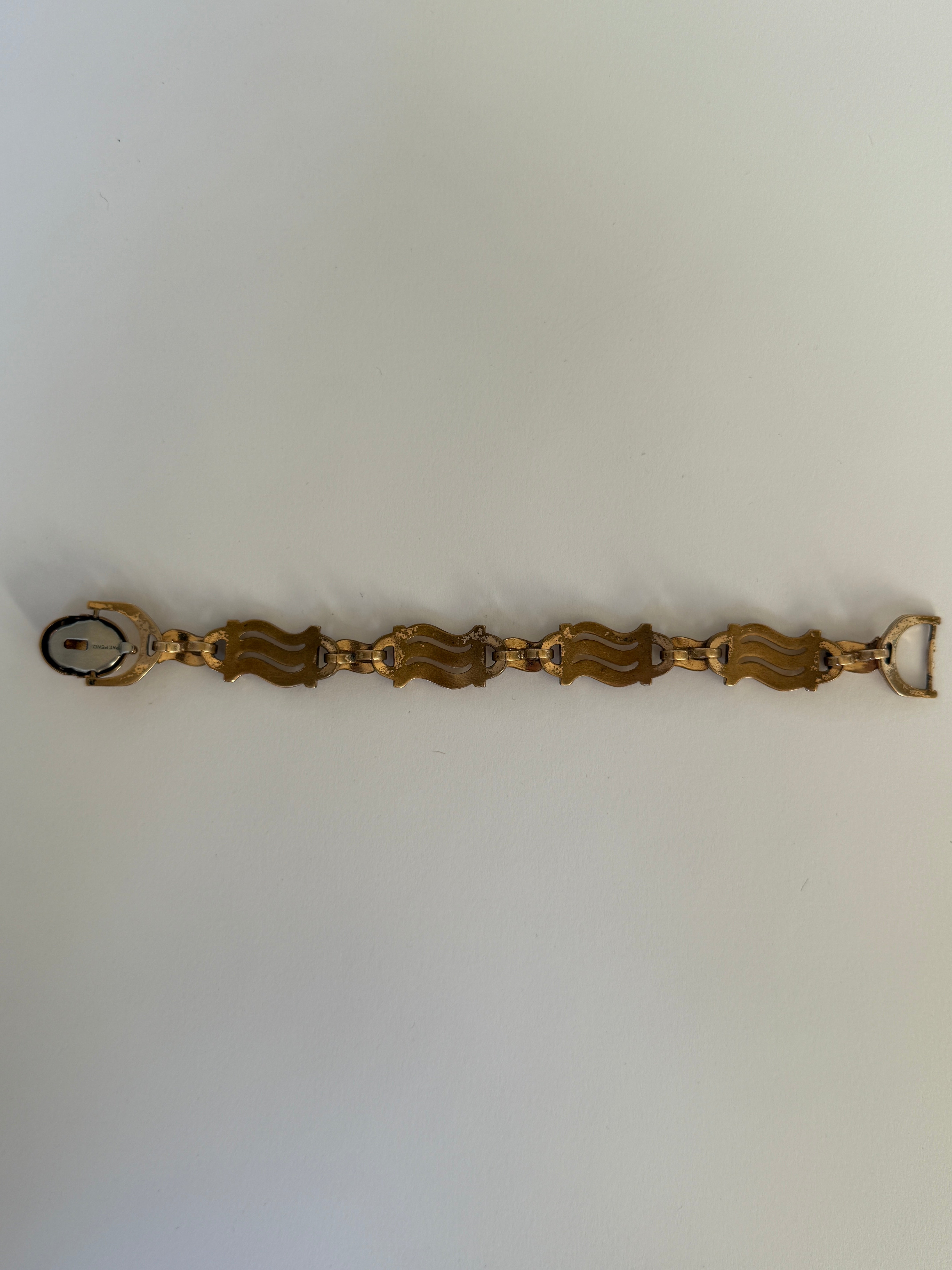 Vintage gold-tone bracelet full length laid flat