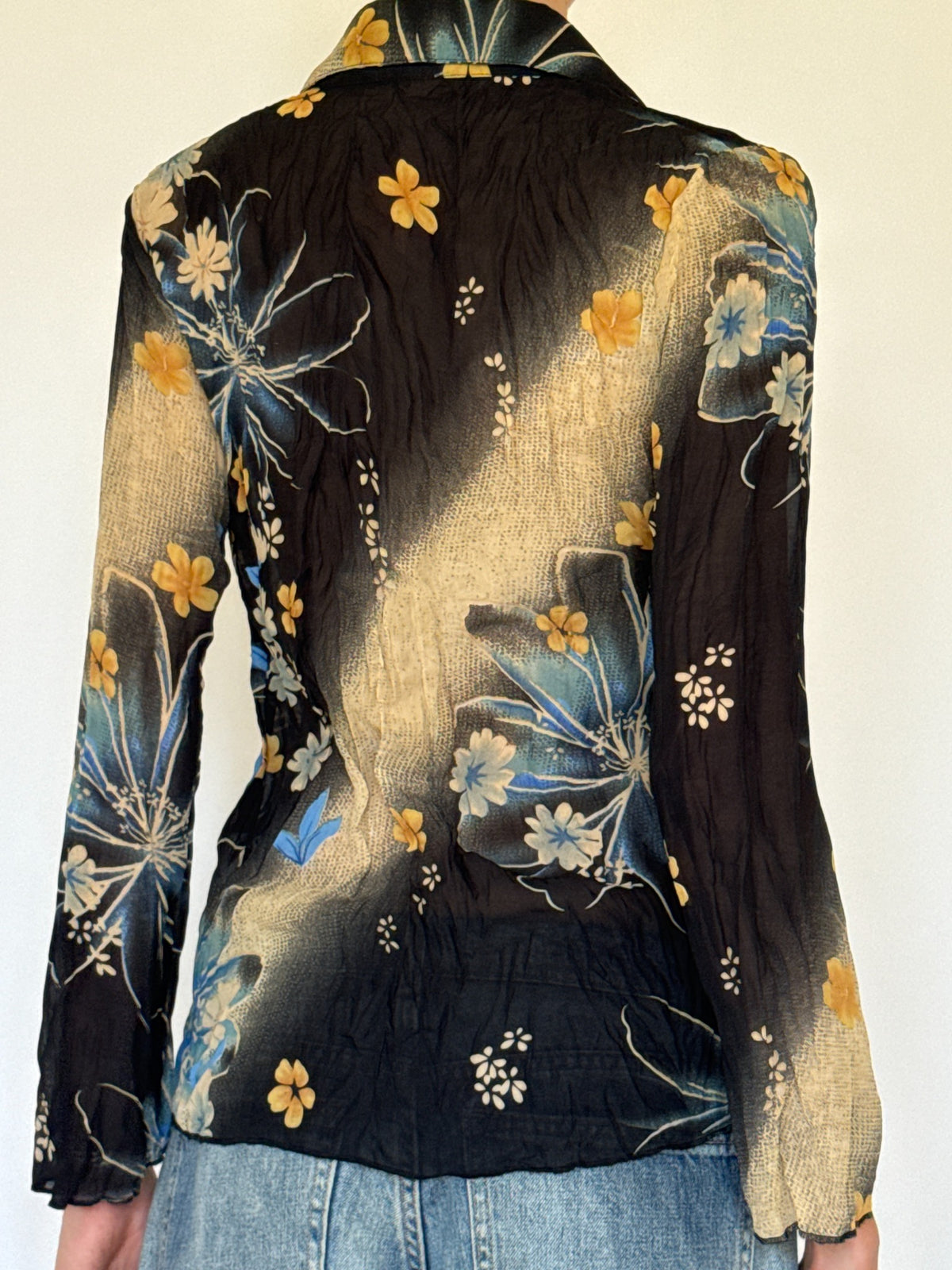 Vintage floral shirt back view