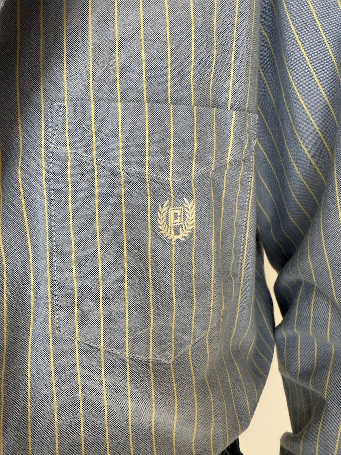 Vintage Striped Shirt Blue 6001