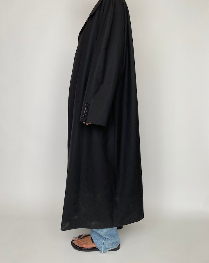 VINTAGE BLACK LONG OVERSIZED COAT 2737