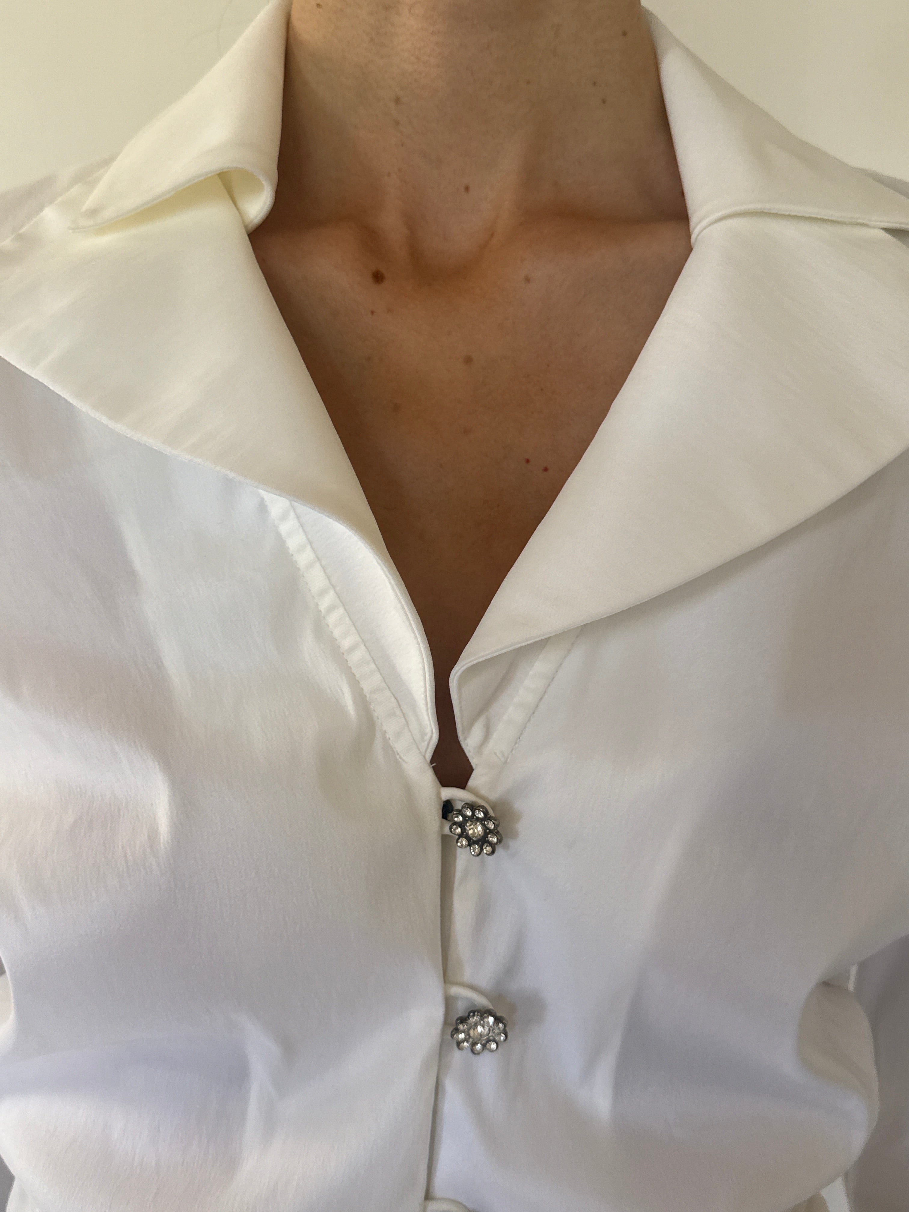 Vintage oversized pointed collar detail