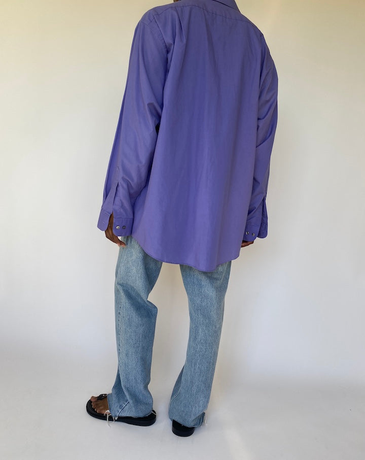 VINTAGE OVERSIZED PURPLE LONG SLEEVE SHIRT 3765