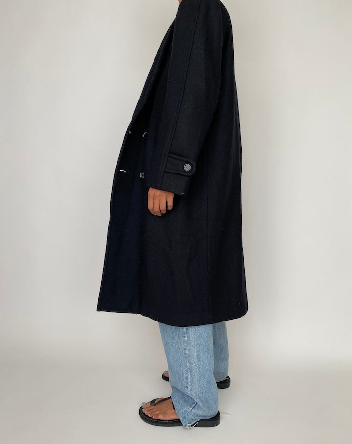 VINTAGE BLACK LONG COAT 2743