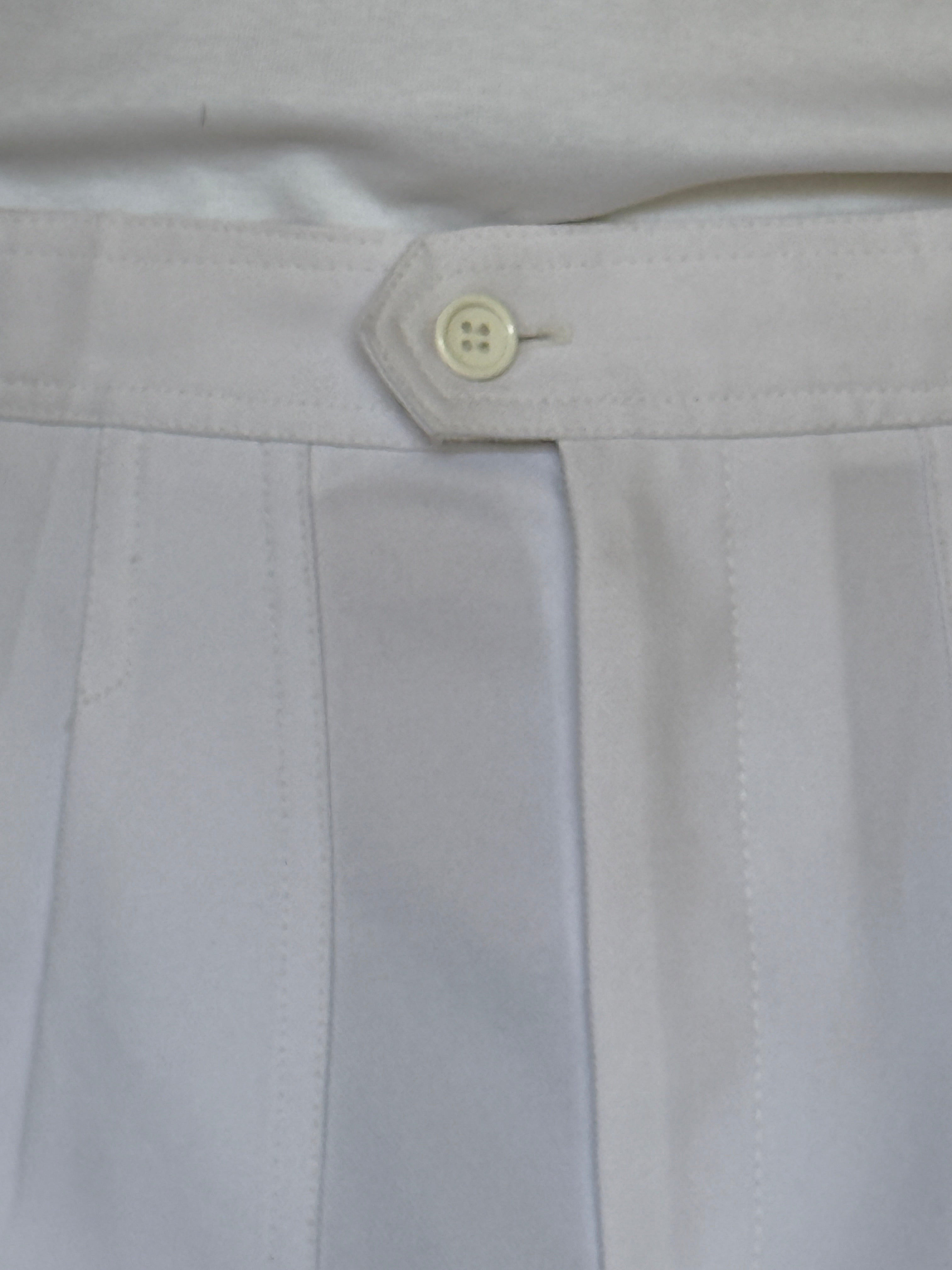 Vintage white sporty skirt fabric close-up