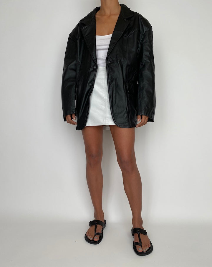 VINTAGE BLACK LEATHER JACKET 2748