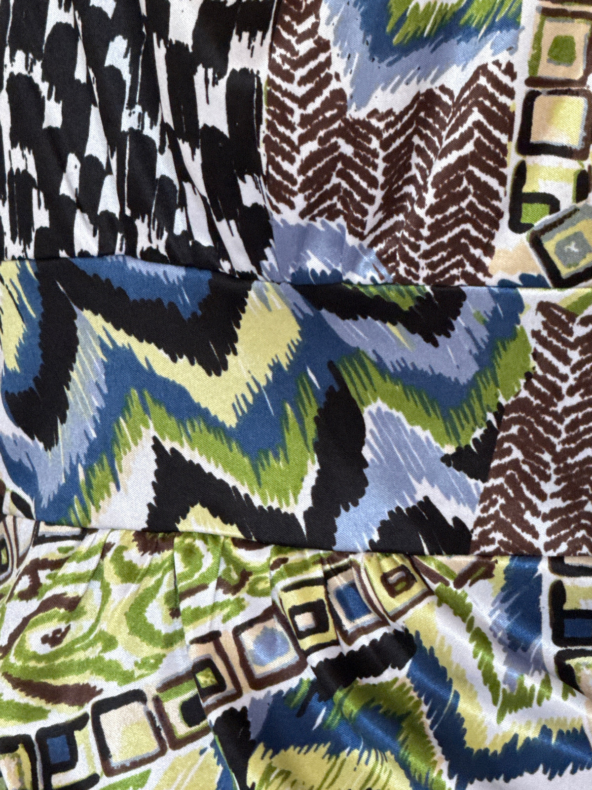Vintage Green Printed Top 3592