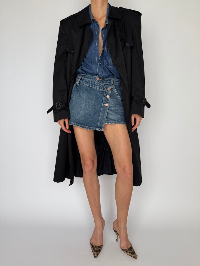 Vintage Trench Coat Black