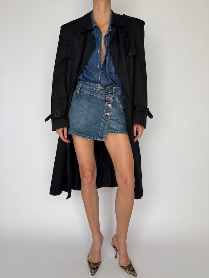 Vintage Trench Coat Black