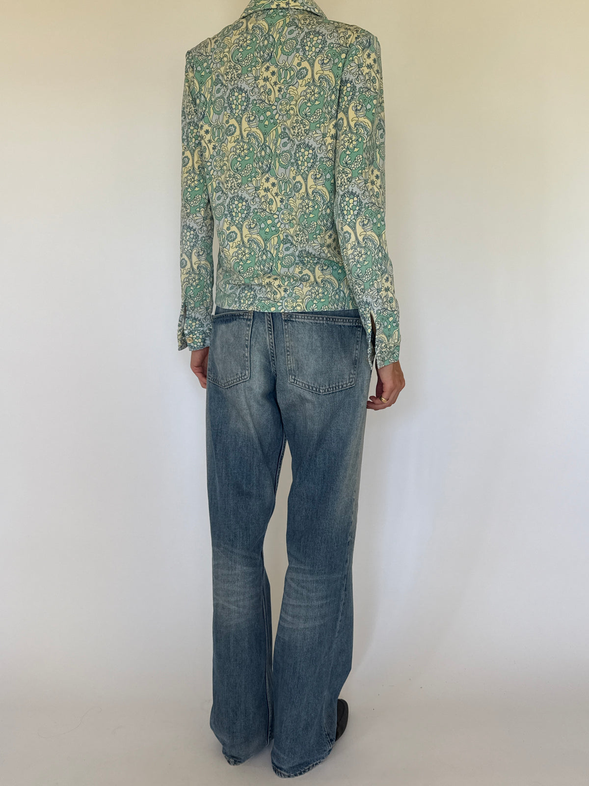 Vintage Long Sleeve Guess Paisley Blouse 5795