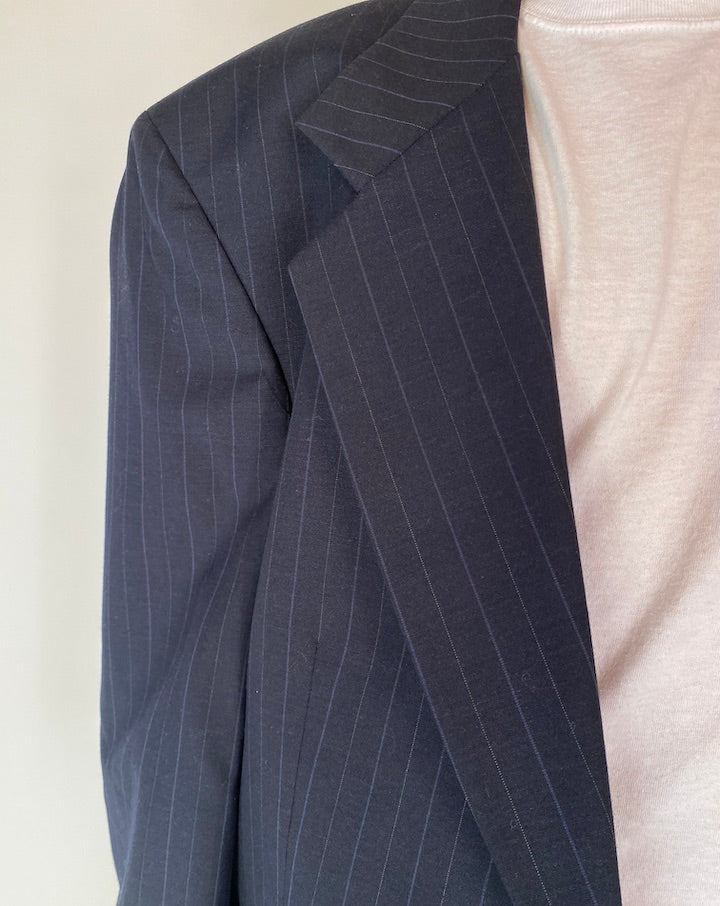 VINTAGE NAVY PINSTRIPED BLAZER 4217