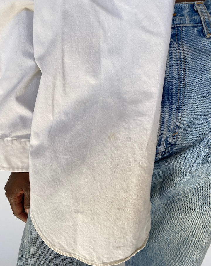 VINTAGE WHITE OVERSIZED RALPH LAUREN SHIRT 3786