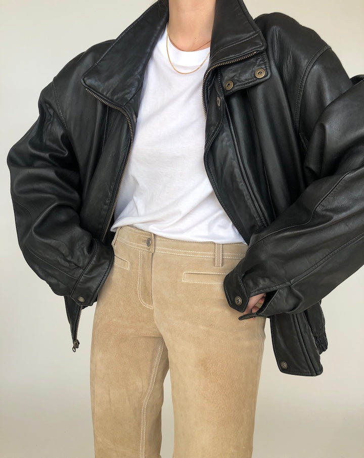 VINTAGE BOXY LEATHER JACKET 277