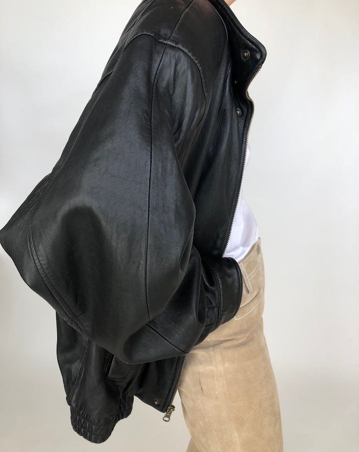 VINTAGE BOXY LEATHER JACKET 277