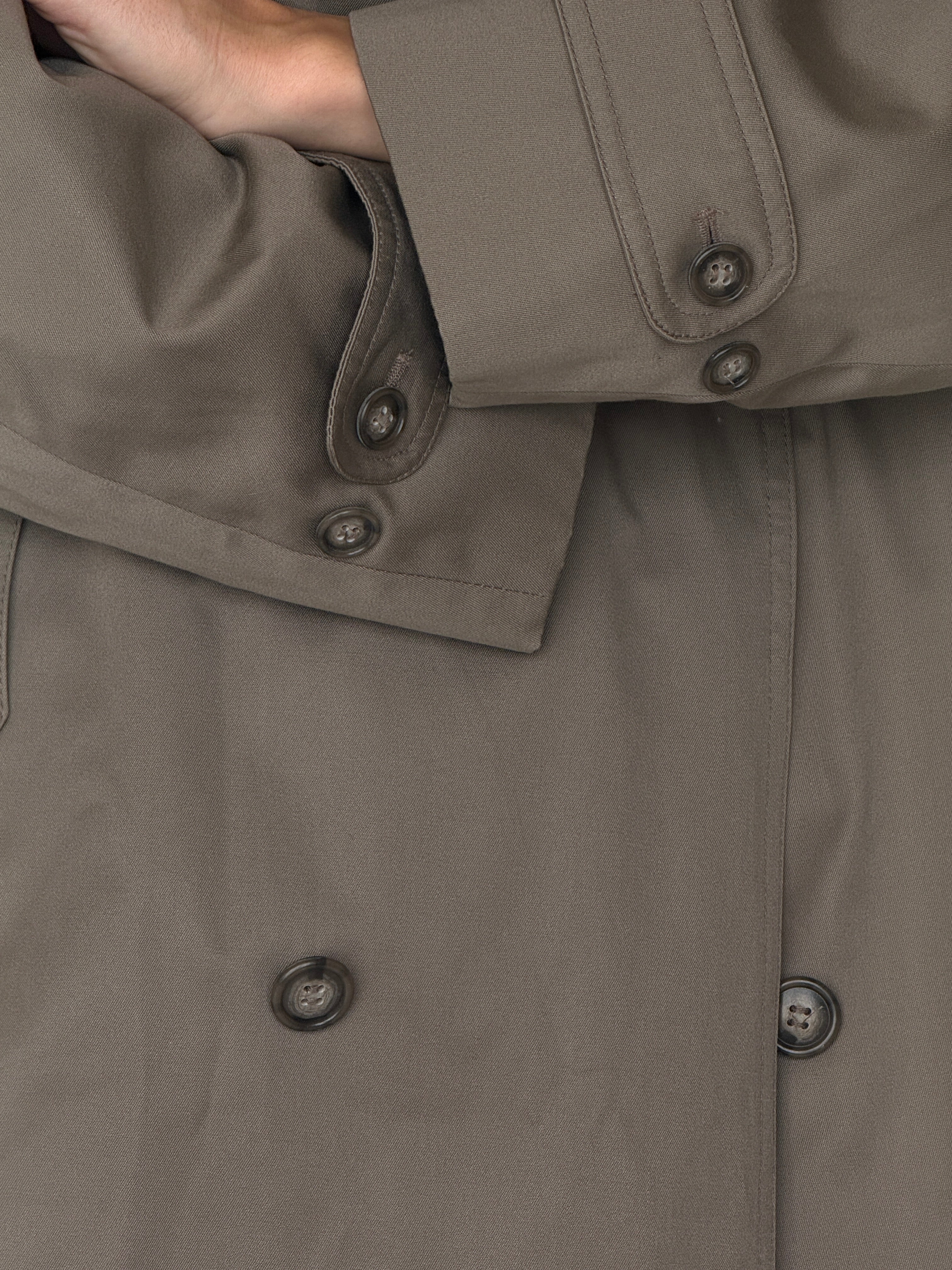 Vintage double-breasted trench coat with epaulets