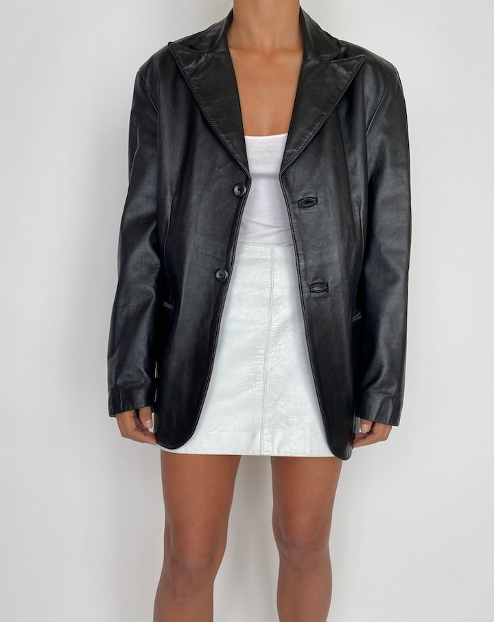 VINTAGE BLACK LEATHER JACKET 2759