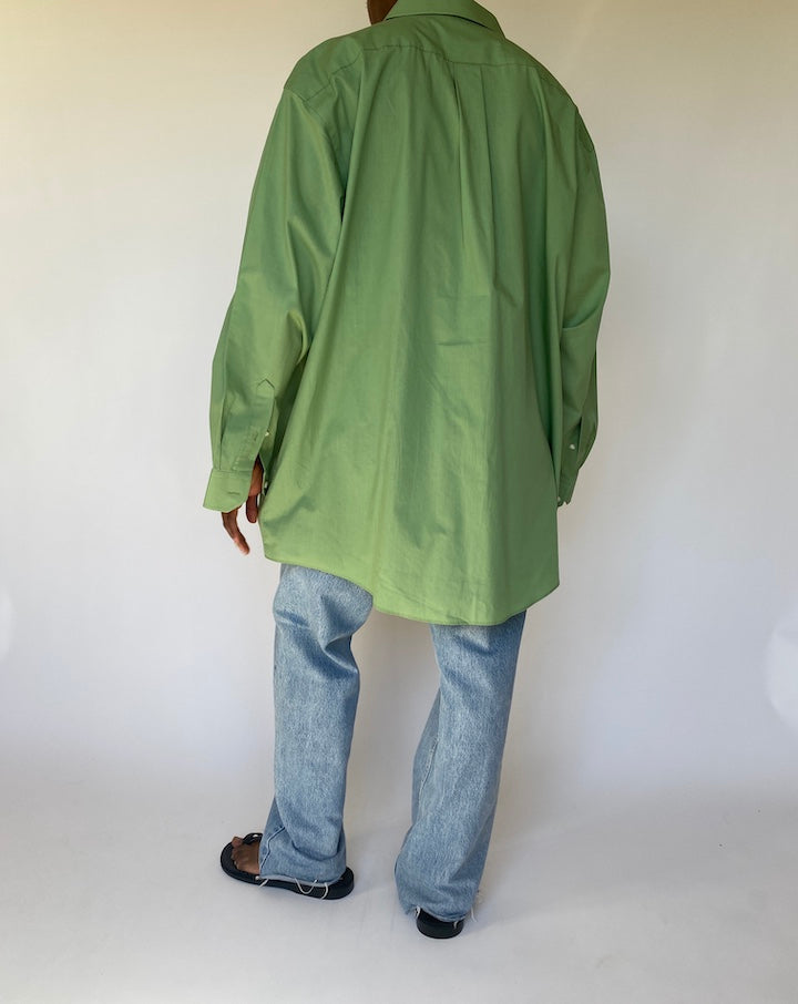 VINTAGE GREEN OVERSIZED LONG SLEEVE SHIRT 3793