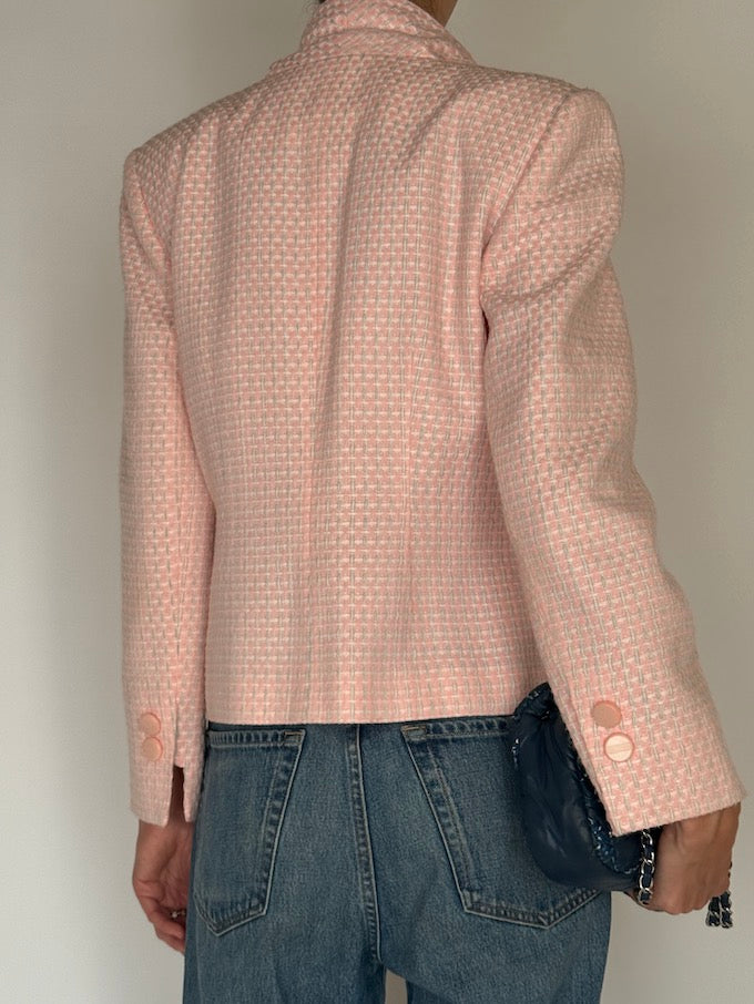 Vintage Pink Tweed Blazer 6574