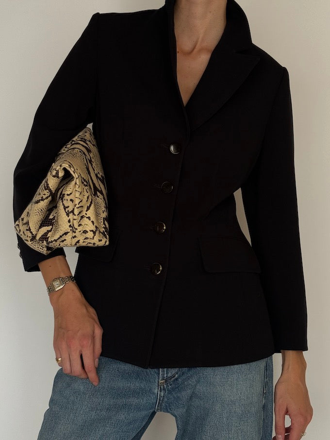 Vintage Tailored Blazer Black 6576