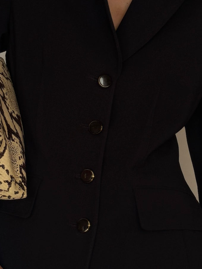 Vintage Tailored Blazer Black 6576
