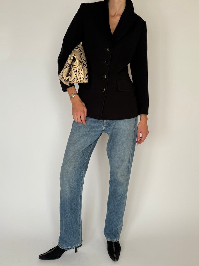Vintage Tailored Blazer Black 6576