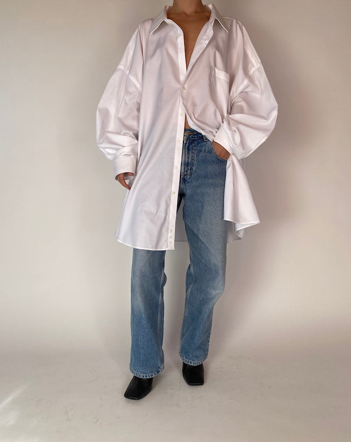 VINTAGE WHITE OVERSIZED SHIRT 4233