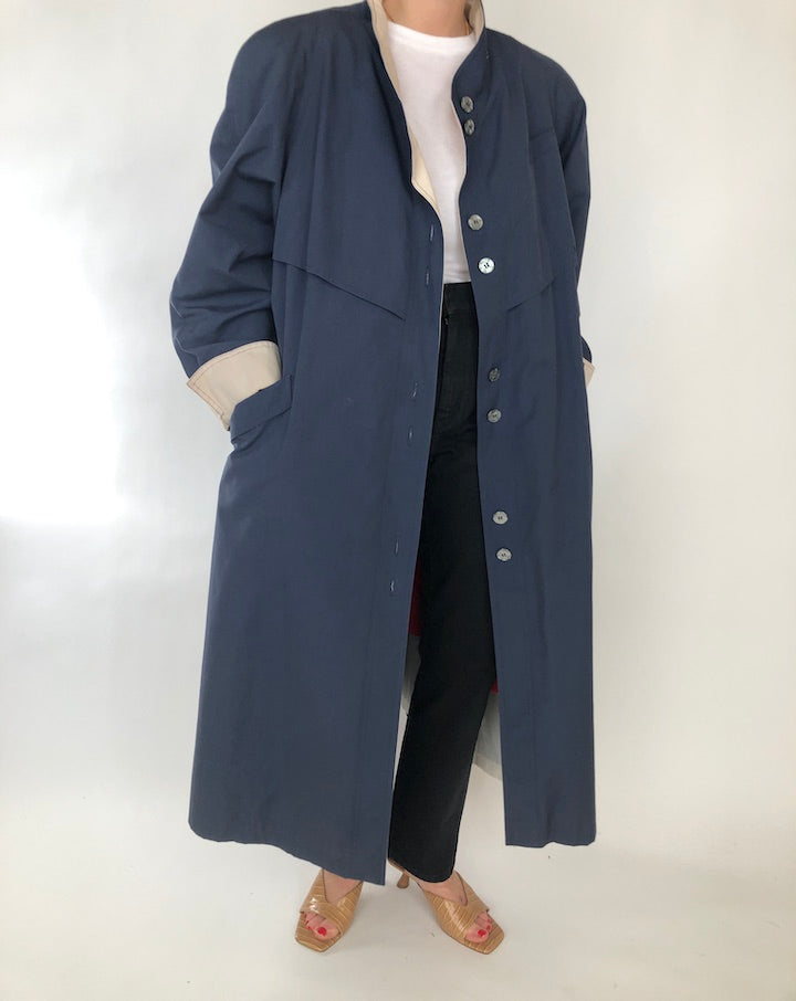VINTAGE DEEP BLUE OVERSIZED COAT 287
