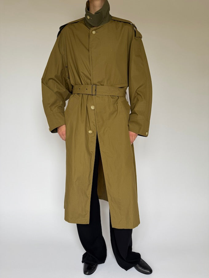 Vintage Military-Style Belted Trench 6232