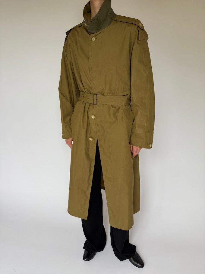 Vintage Military-Style Belted Trench 6232