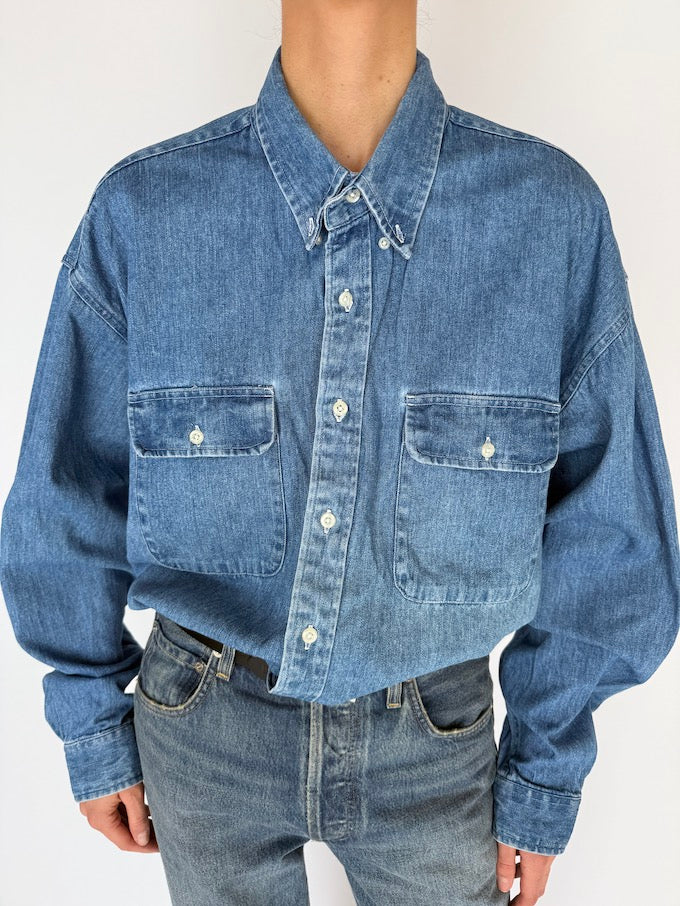 Vintage Oversized Denim Shirt 5956