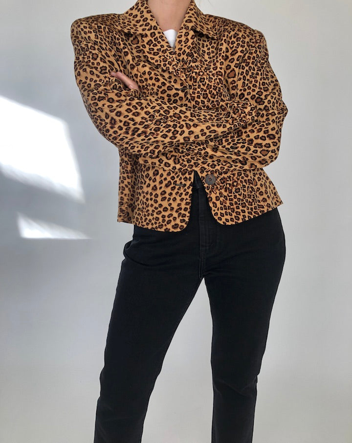 VINTAGE ANIMAL PRINTED BLAZER 291