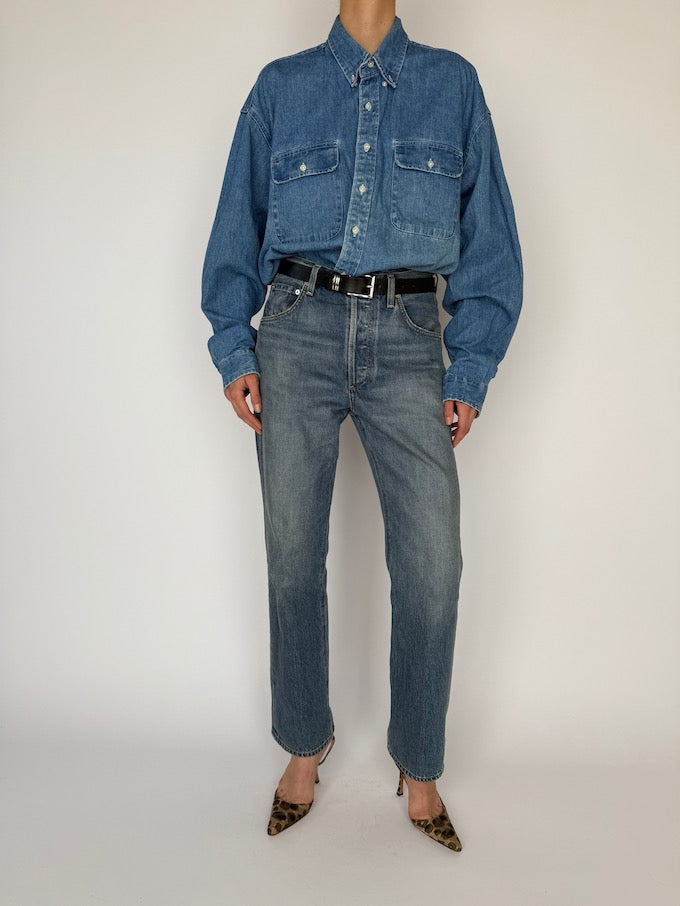 Vintage Oversized Denim Shirt 5956