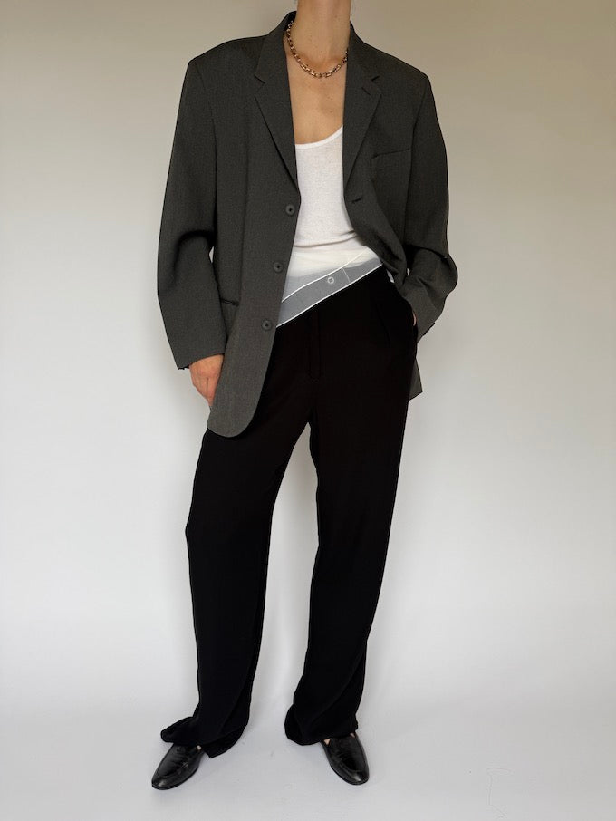 Vintage single-breasted blazer grey 6194
