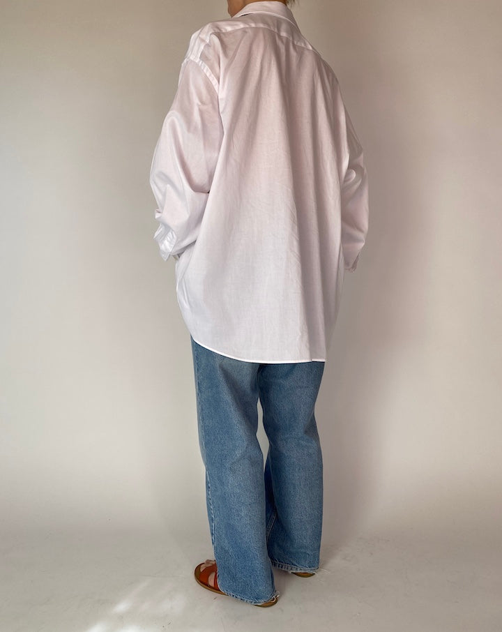 VINTAGE WHITE OVERSIZED BUTTON-DOWN SHIRT 4244