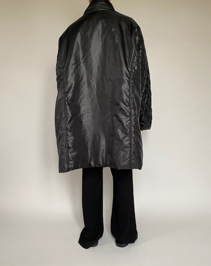 VINTAGE BEAUTIFUL BLACK QUILTED JACKET 2152