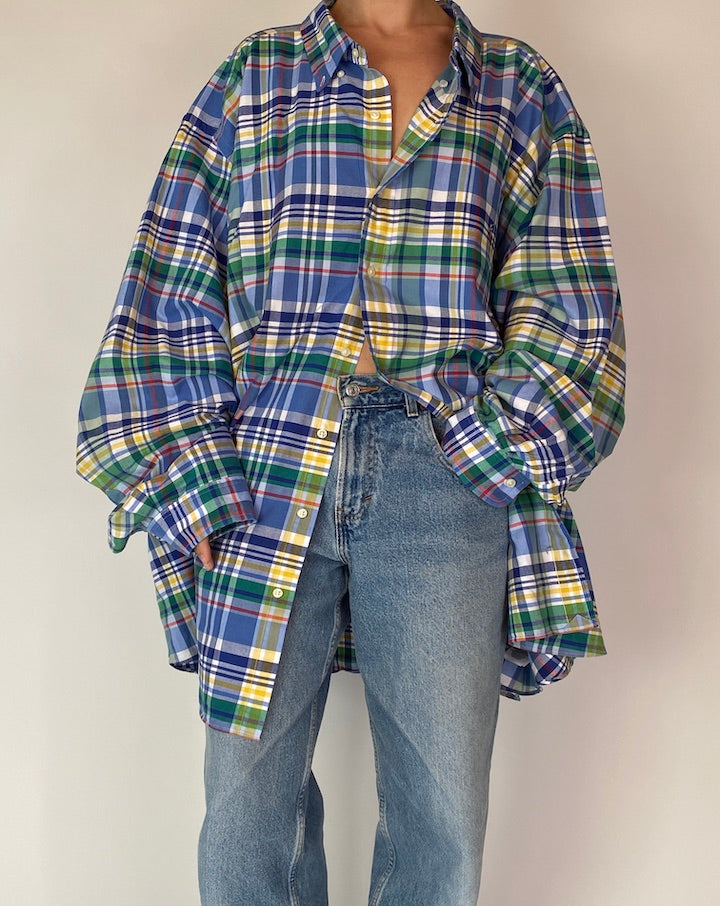 VINTAGE OVERSIZED CHECKED RALPH LAUREN SHIRT 4247