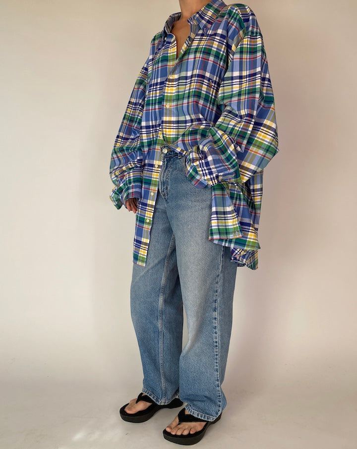 VINTAGE OVERSIZED CHECKED RALPH LAUREN SHIRT 4247
