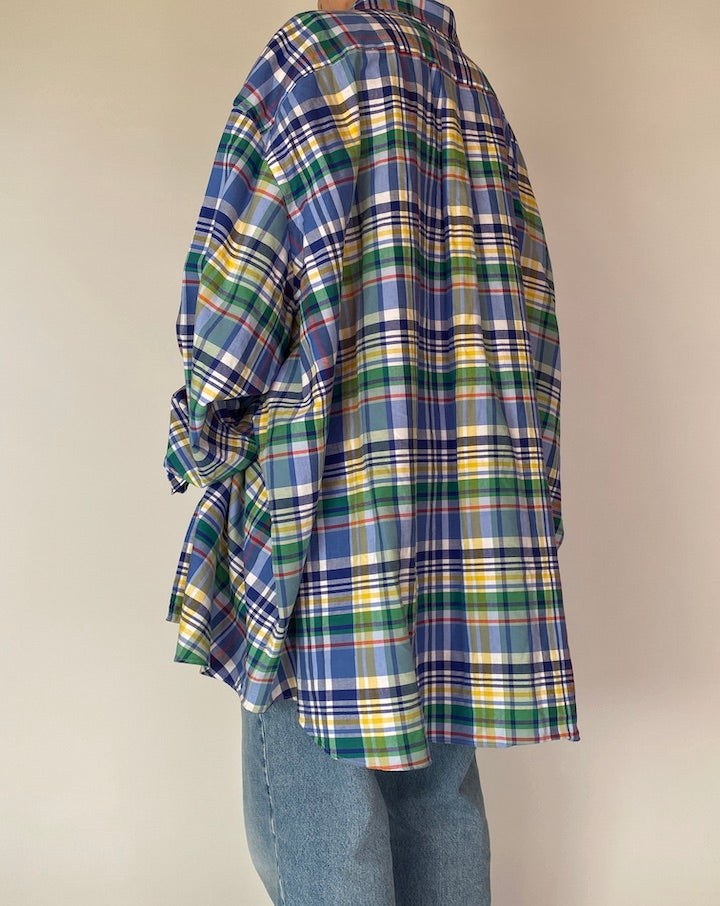 VINTAGE OVERSIZED CHECKED RALPH LAUREN SHIRT 4247