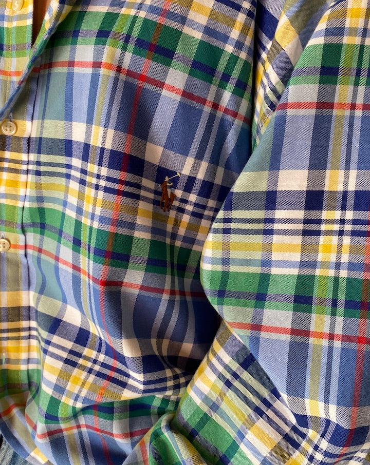 VINTAGE OVERSIZED CHECKED RALPH LAUREN SHIRT 4247