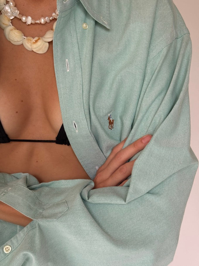 Vintage Oversized Ralph Lauren Shirt Green 6397