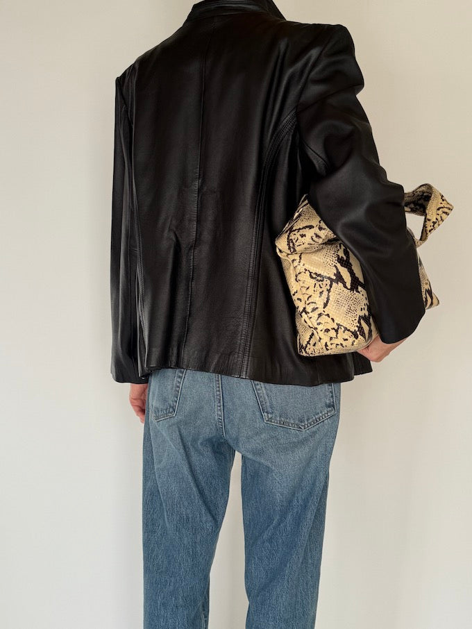 Vintage Leather jacket Black 6583