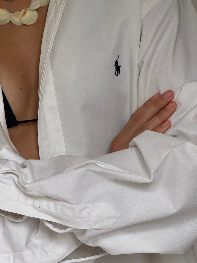 Vintage Oversized Ralph Lauren Shirt White 6399