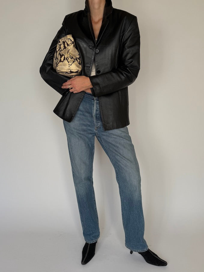 Vintage Black Leather Jacket